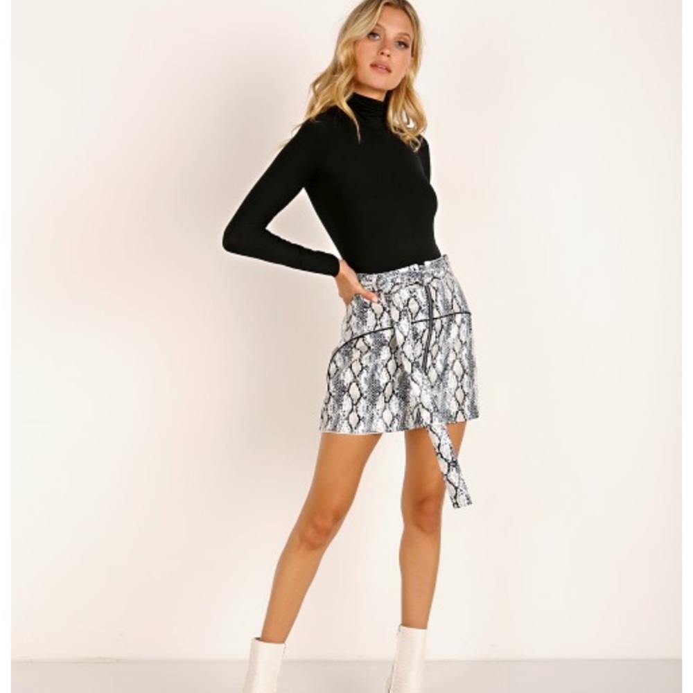 For Love & Lemons Snake Print Skirt - Picture 5 of 7